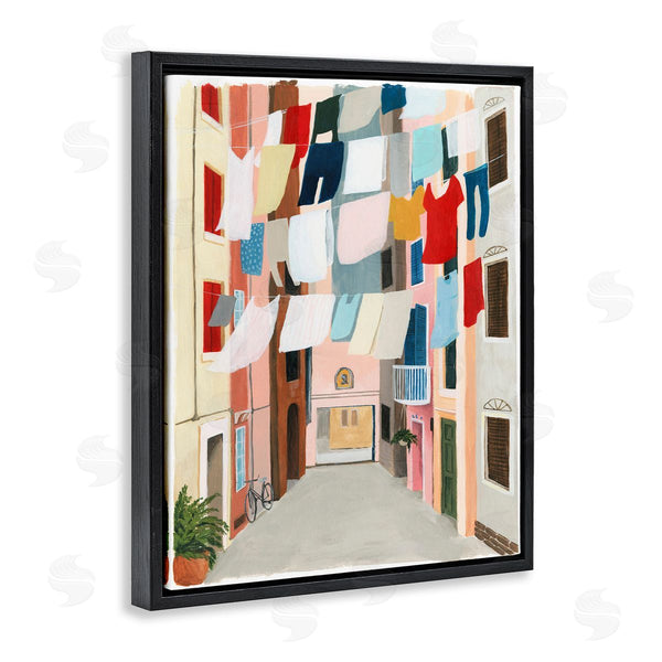 Stupell Industries Grace Popp | Laundry Clothesline Between Apartments