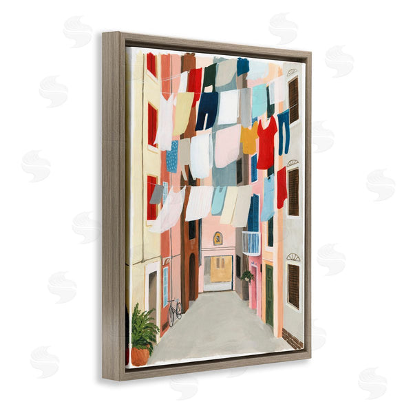 Stupell Industries Grace Popp | Laundry Clothesline Between Apartments