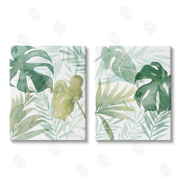 stupell industries Grace Popp | Layered Lush Green Plant Leaves Wall Art