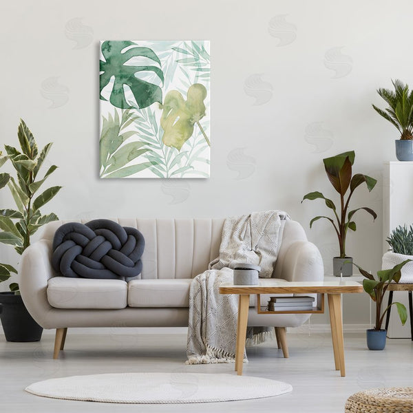 Stupell Industries Grace Popp | Layered Tropical Botanical Leaves Wall Art