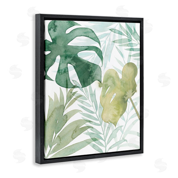 Stupell Industries Grace Popp | Layered Tropical Botanical Leaves Wall Art