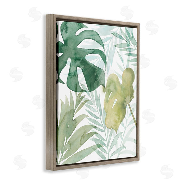 Stupell Industries Grace Popp | Layered Tropical Botanical Leaves Wall Art