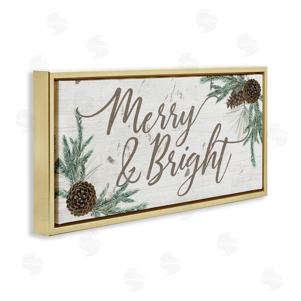 Stupell Industries Grace Popp | Merry & Bright Pinecones Wall Art