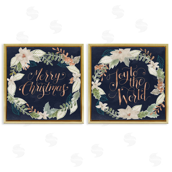 Stupell Industries Grace Popp | Merry Christmas Joy Wreath