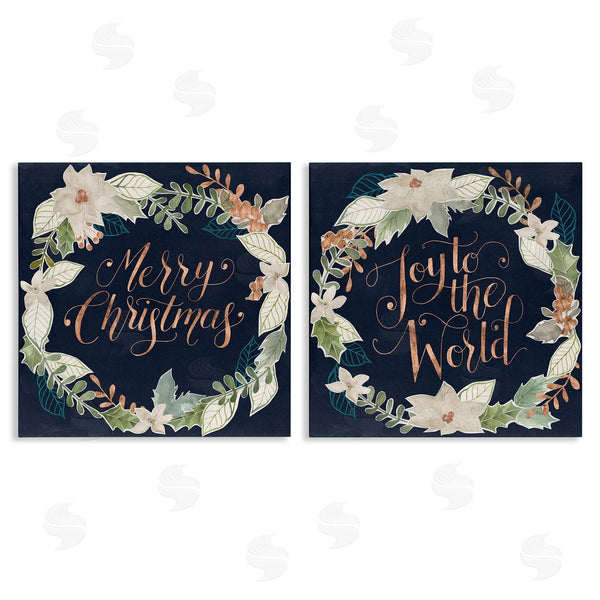 stupell industries Grace Popp | Merry Christmas Joy Wreath