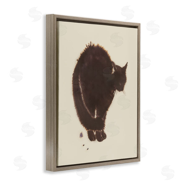Stupell Industries Grace Popp | Minimal Cat On Beige Wall Art