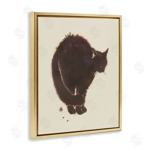 Stupell Industries Grace Popp | Minimal Cat On Beige Wall Art