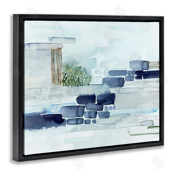 Stupell Industries Grace Popp | Modern Abstract Coastal Landscape Organic Blocks