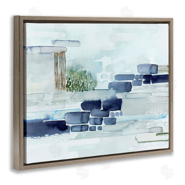 Stupell Industries Grace Popp | Modern Abstract Coastal Landscape Organic Blocks