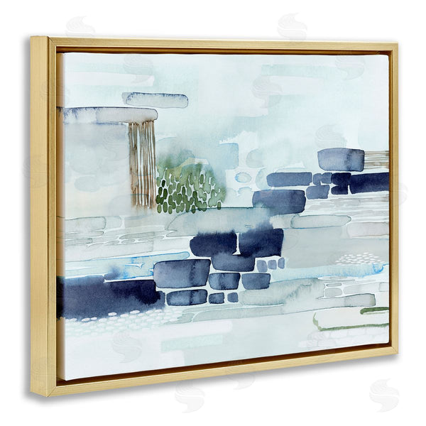 Stupell Industries Grace Popp | Modern Abstract Coastal Landscape Organic Blocks