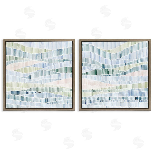 Stupell Industries Grace Popp | Modern Abstract Nautical Wavy Striped Pattern Wall Art