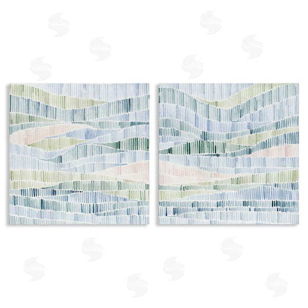 stupell industries Grace Popp | Modern Abstract Nautical Wavy Striped Pattern Wall Art