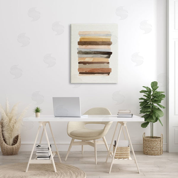 Stupell Industries Grace Popp | Modern Color Abstraction Layered Earth Tone Shapes Wall Art