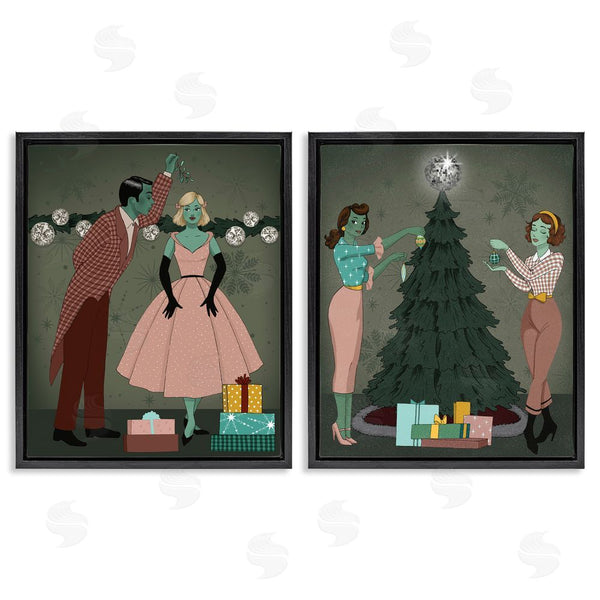 Stupell Industries Grace Popp | Modern Festive Holiday Decorating Wall Art