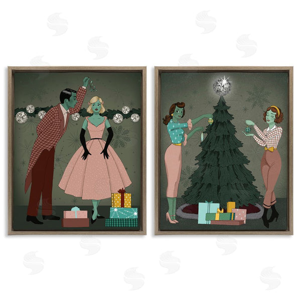 Stupell Industries Grace Popp | Modern Festive Holiday Decorating Wall Art