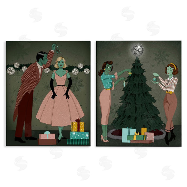 stupell industries Grace Popp | Modern Festive Holiday Decorating Wall Art