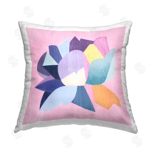 stupell industries Grace Popp | Modern Geometric Flower Printed Throw Pillow