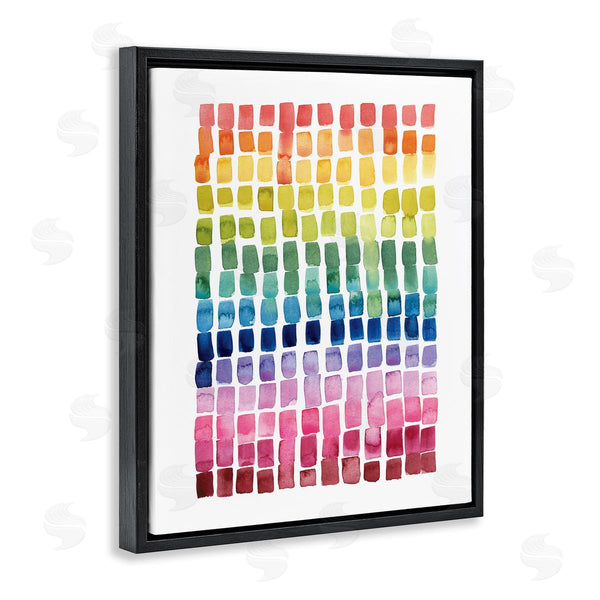 Stupell Industries Grace Popp | Modern Rainbow Abstraction Geometric Block Tiles Wall Art