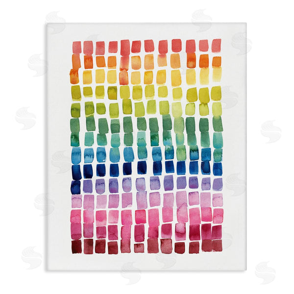 stupell industries Grace Popp | Modern Rainbow Abstraction Geometric Block Tiles Wall Art