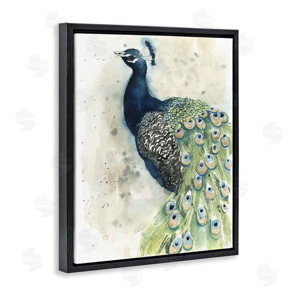 Stupell Industries Grace Popp | Modern Style Peacock Portrait