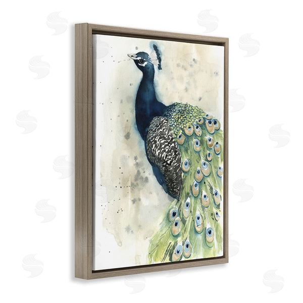 Stupell Industries Grace Popp | Modern Style Peacock Portrait