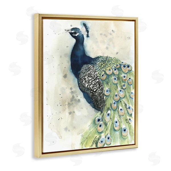 Stupell Industries Grace Popp | Modern Style Peacock Portrait