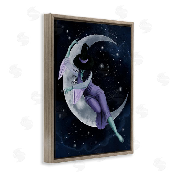 Stupell Industries Grace Popp | Moon Witch Starry Night Sky Wall Art