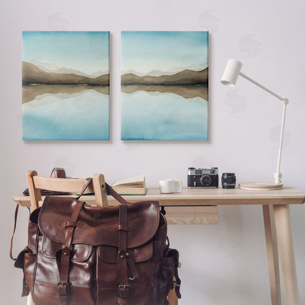 Stupell Industries Grace Popp | Mountain Range Water Reflection Wall Art