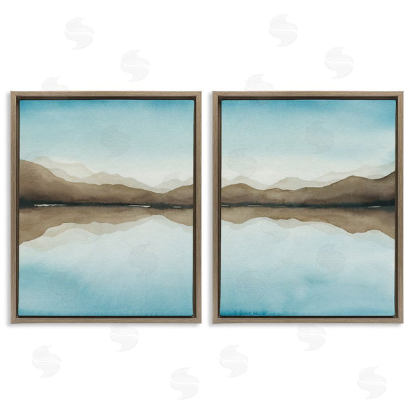 Stupell Industries Grace Popp | Mountain Range Water Reflection Wall Art