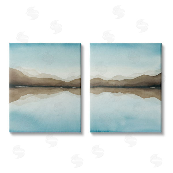 stupell industries Grace Popp | Mountain Range Water Reflection Wall Art