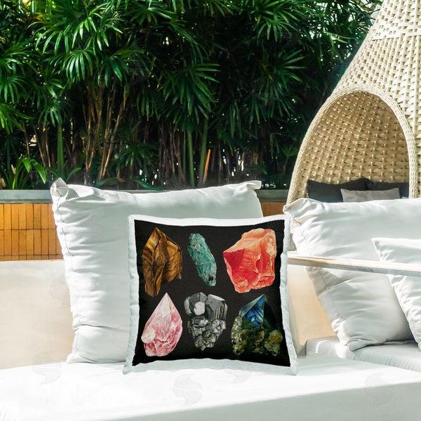 Stupell Industries Grace Popp | Natural Crystal Gems Printed Throw Pillow
