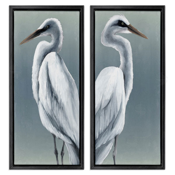 Stupell Industries Grace Popp | Nautical Egret Portraits Wall Art