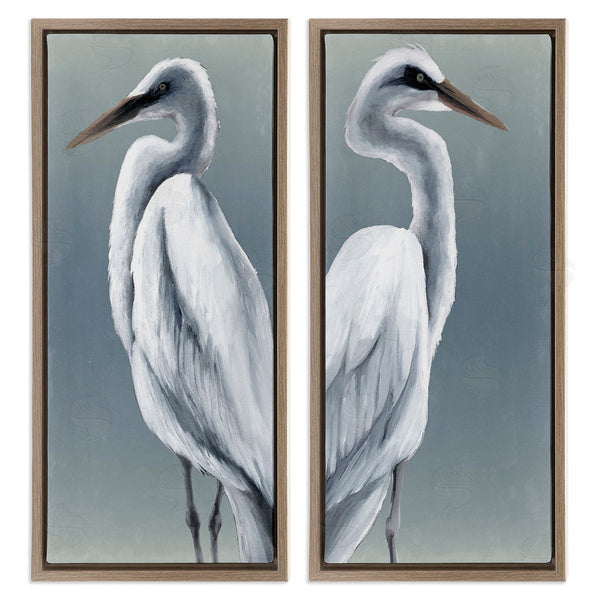 Stupell Industries Grace Popp | Nautical Egret Portraits Wall Art