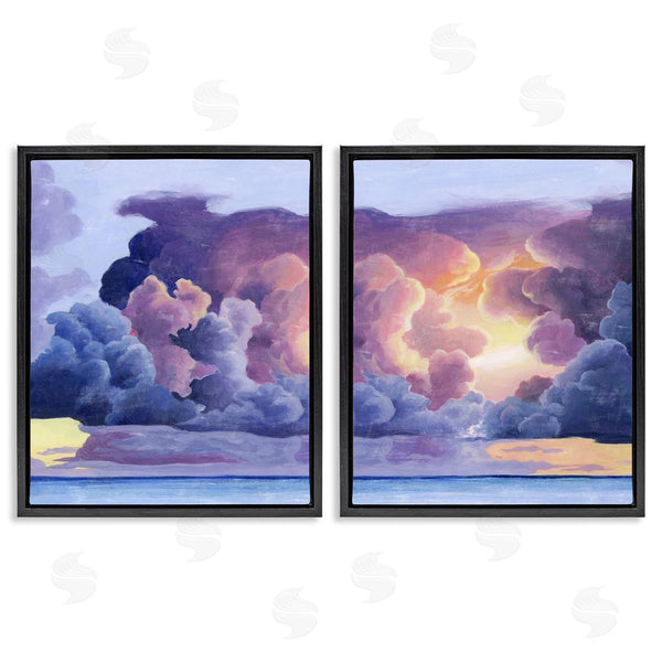 Stupell Industries Grace Popp | Nautical Horizon Sunset Sky Clouds Wall Art