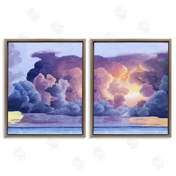 Stupell Industries Grace Popp | Nautical Horizon Sunset Sky Clouds Wall Art