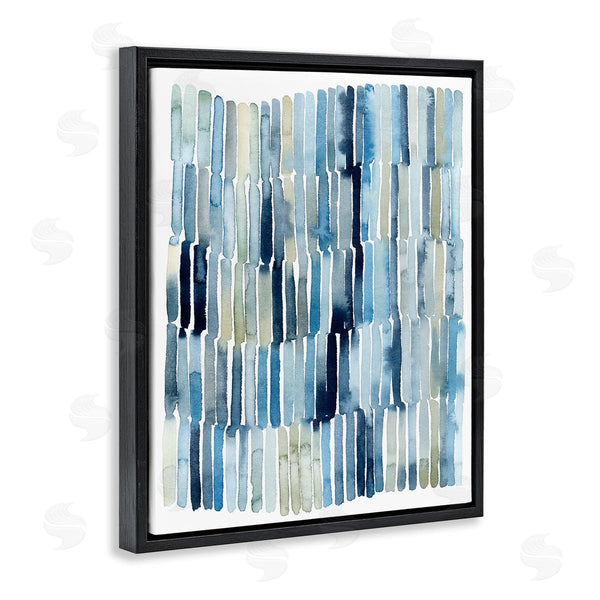 Stupell Industries Grace Popp | Nautical Inspired Abstraction Blue Beige Blocked Lines