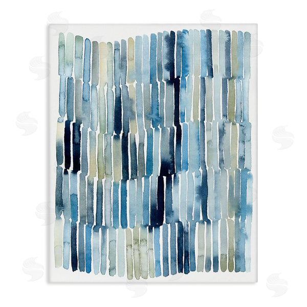 stupell industries Grace Popp | Nautical Inspired Abstraction Blue Beige Blocked Lines
