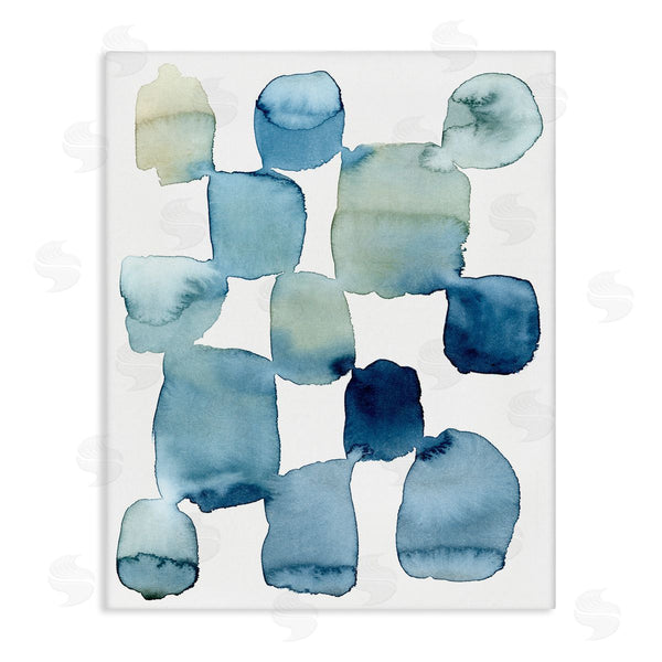 stupell industries Grace Popp | Nautical Patchwork Abstraction Soft Blue Beige