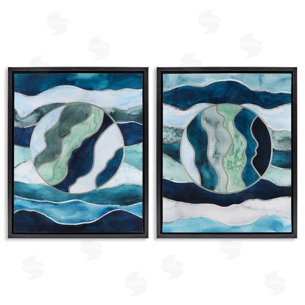 Stupell Industries Grace Popp | Nautical Stained Glass Style Abstract