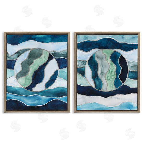 Stupell Industries Grace Popp | Nautical Stained Glass Style Abstract