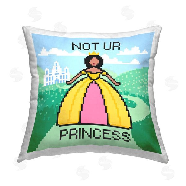 stupell industries Grace Popp | Not Ur Princess Pixel Style Printed Throw Pillow