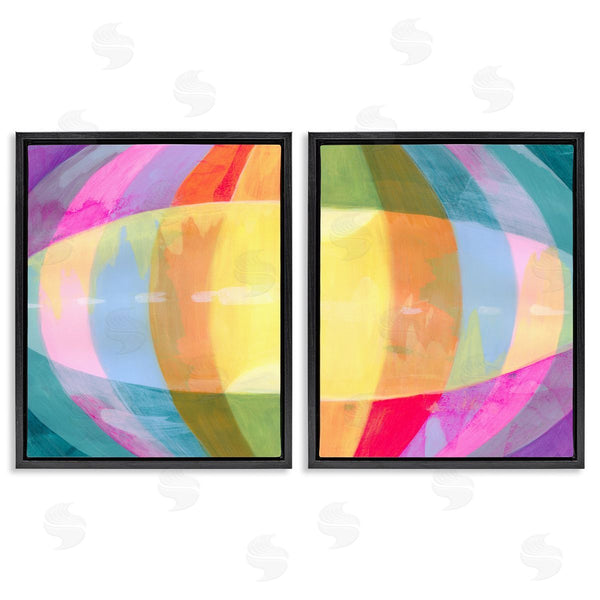 Stupell Industries Grace Popp | Oblique Neon Flare Wall Art