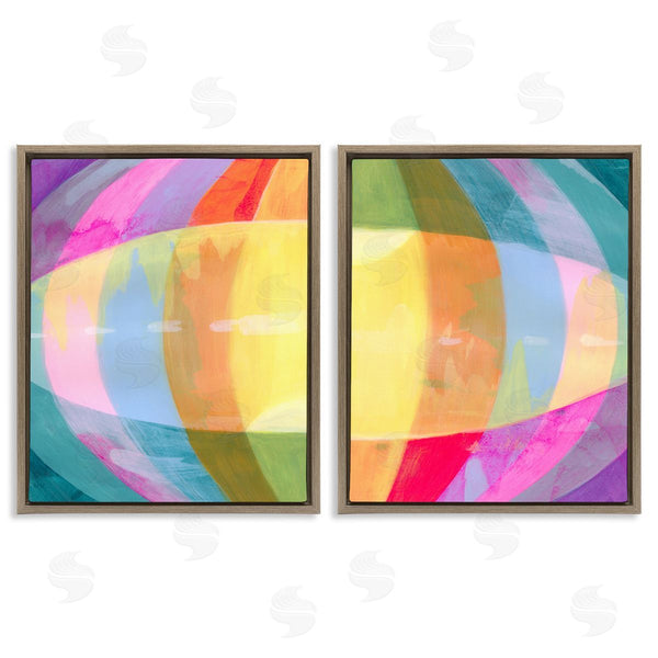 Stupell Industries Grace Popp | Oblique Neon Flare Wall Art