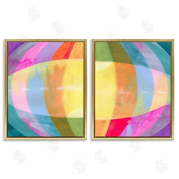 Stupell Industries Grace Popp | Oblique Neon Flare Wall Art