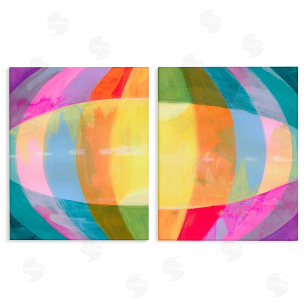 stupell industries Grace Popp | Oblique Neon Flare Wall Art
