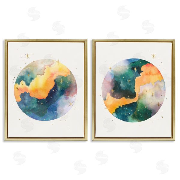 Stupell Industries Grace Popp | Outer Space Round Galaxies Wall Art
