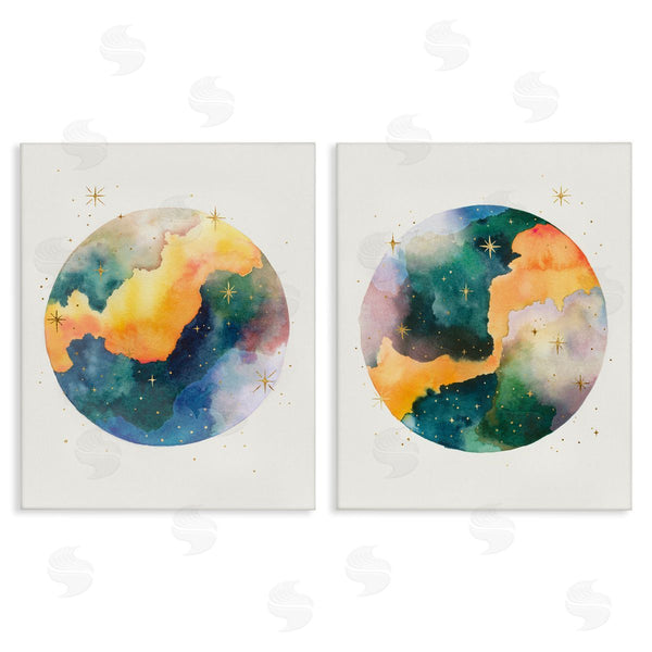 stupell industries Grace Popp | Outer Space Round Galaxies Wall Art