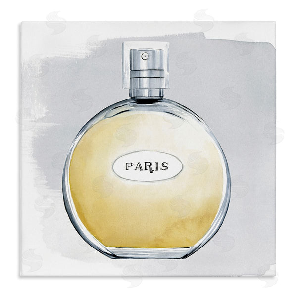 stupell industries Grace Popp | Paris Glam Designer Yellow Perfume Bottle Watercolor Wall Art