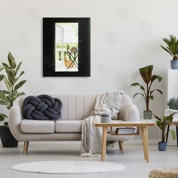 Stupell Industries Grace Popp | Parisian Room Entryway Classic European Balcony Opening Wall Art