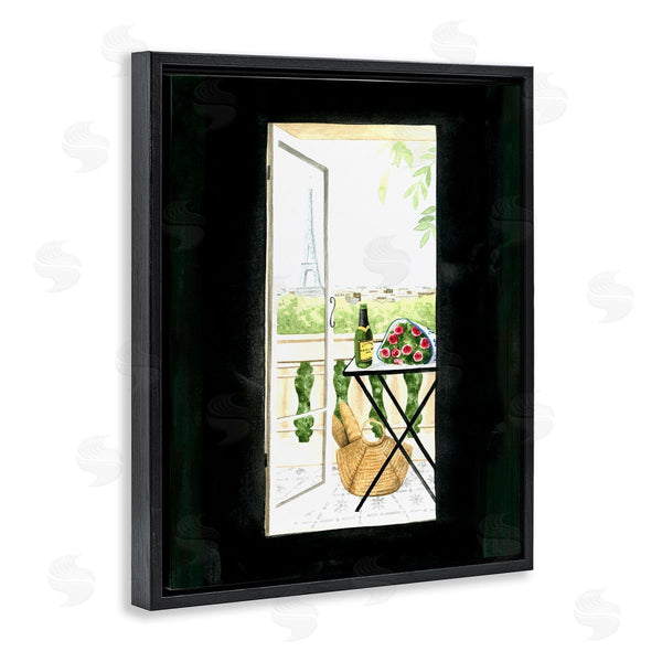 Stupell Industries Grace Popp | Parisian Room Entryway Classic European Balcony Opening Wall Art